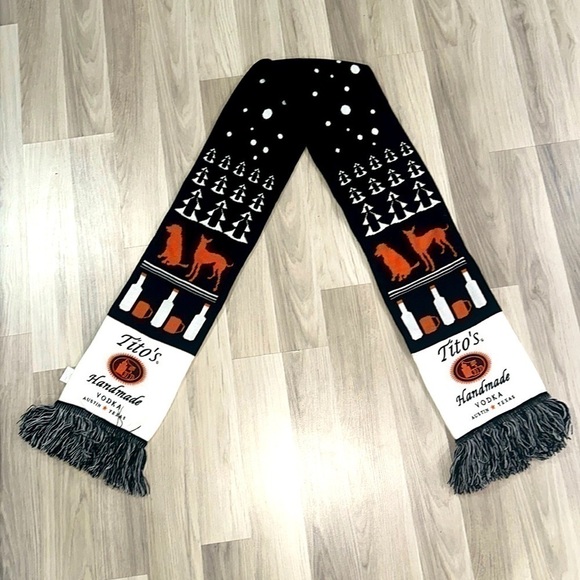 Titos Vodka Austin Texas Heavyweight Neck Scarf 7”X 72” - Picture 5 of 9